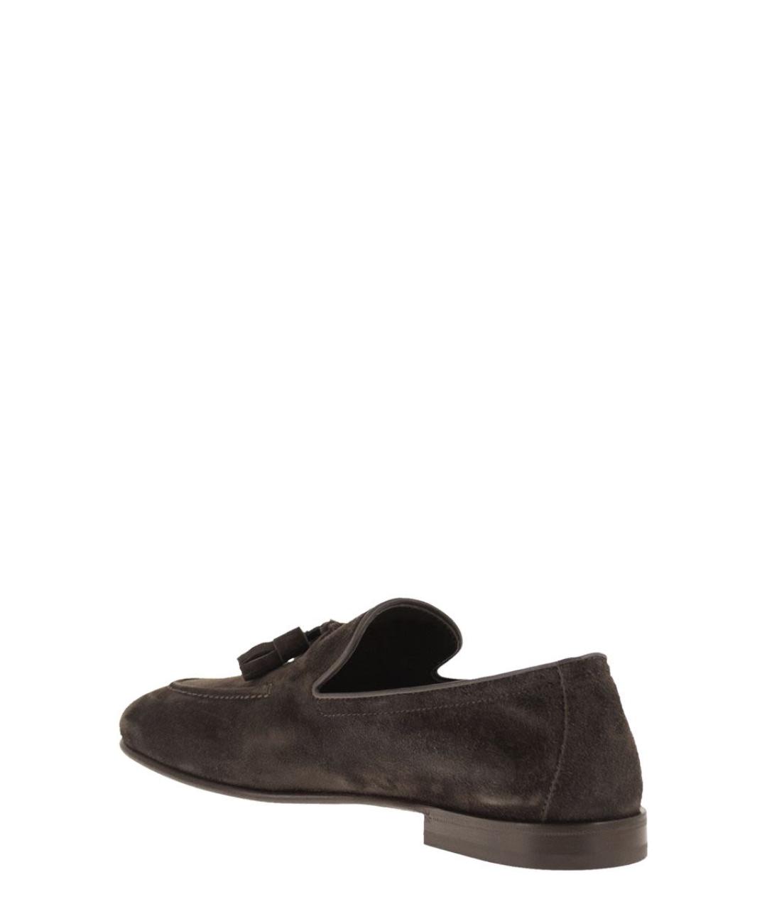 BRUNELLO CUCINELLI Коричневые замшевые лоферы, фото 3