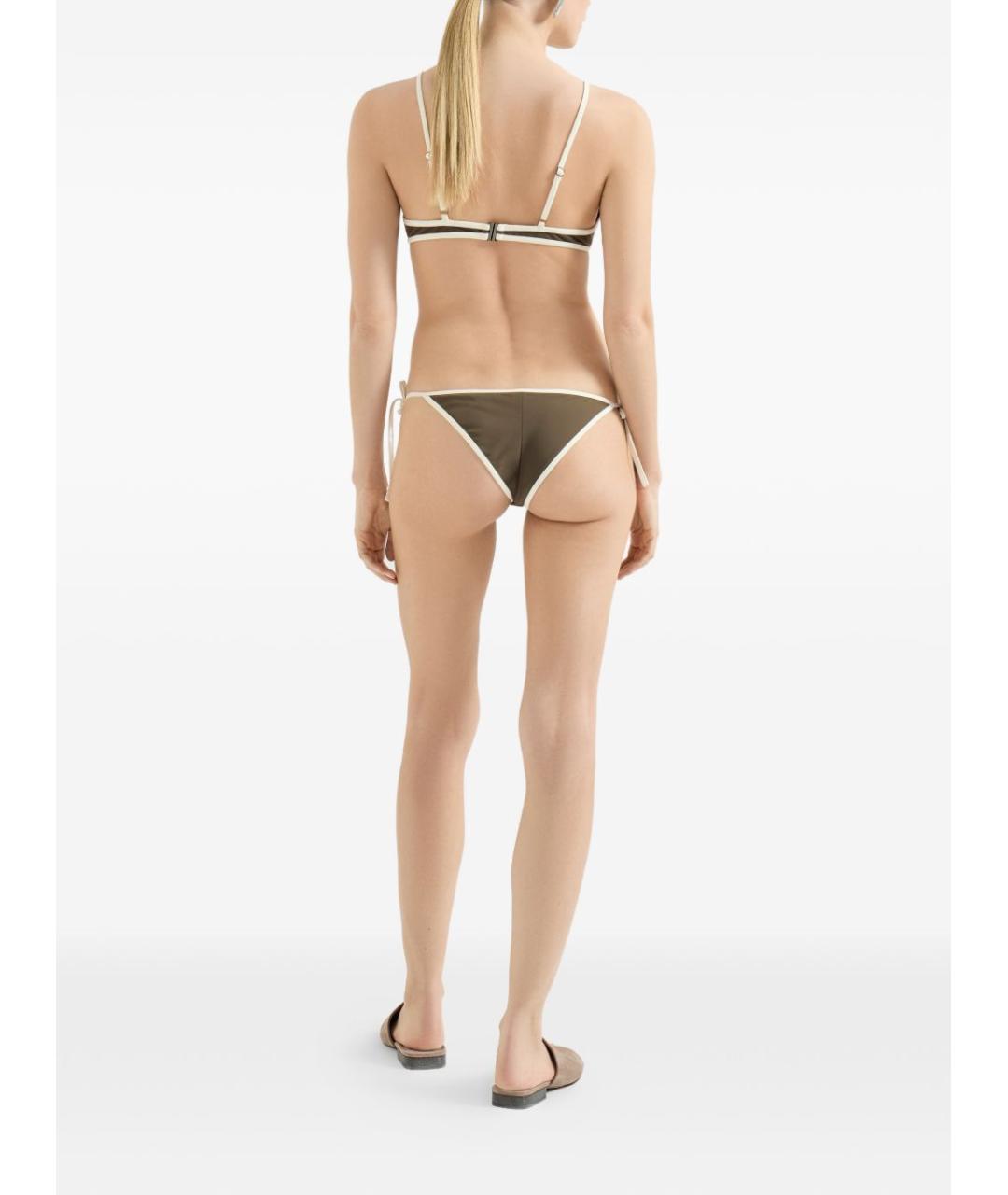 BRUNELLO CUCINELLI Зеленый полиамидовый купальник, фото 2