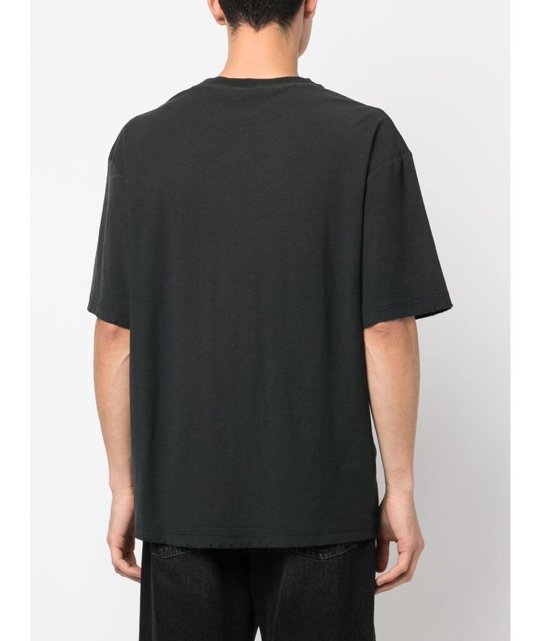 ACNE STUDIOS Черная хлопковая футболка, фото 5