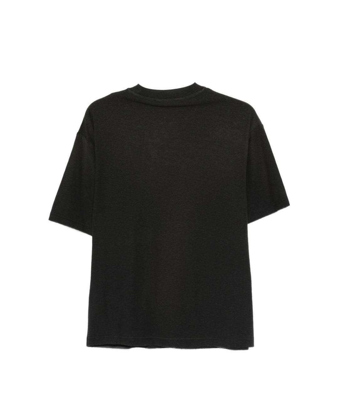 ACNE STUDIOS Черная хлопковая футболка, фото 2