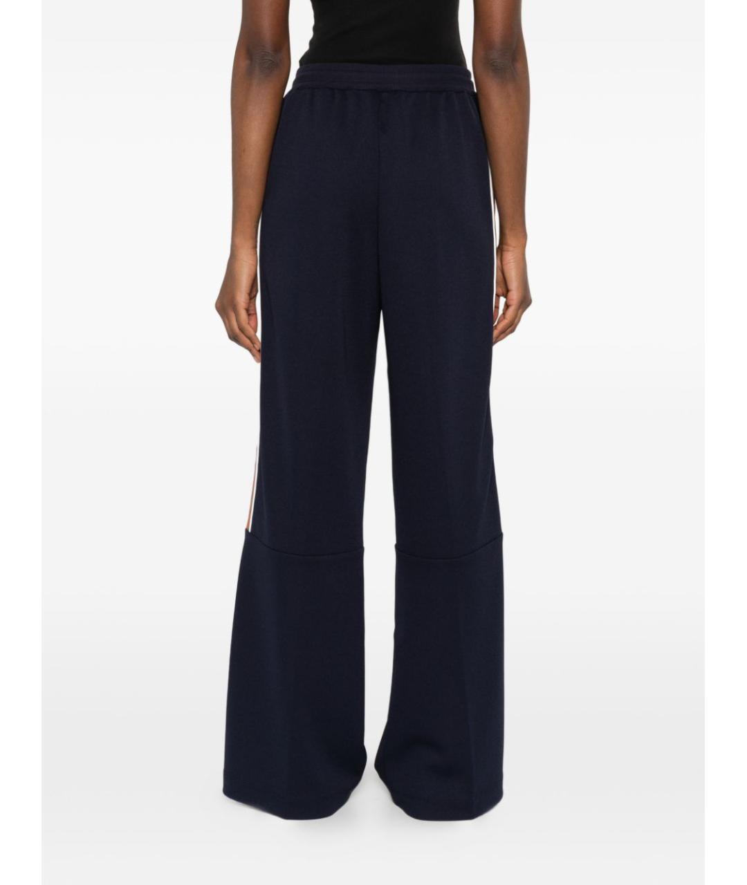 GUCCI Темно-синие полиэстеровые прямые брюки, фото 5