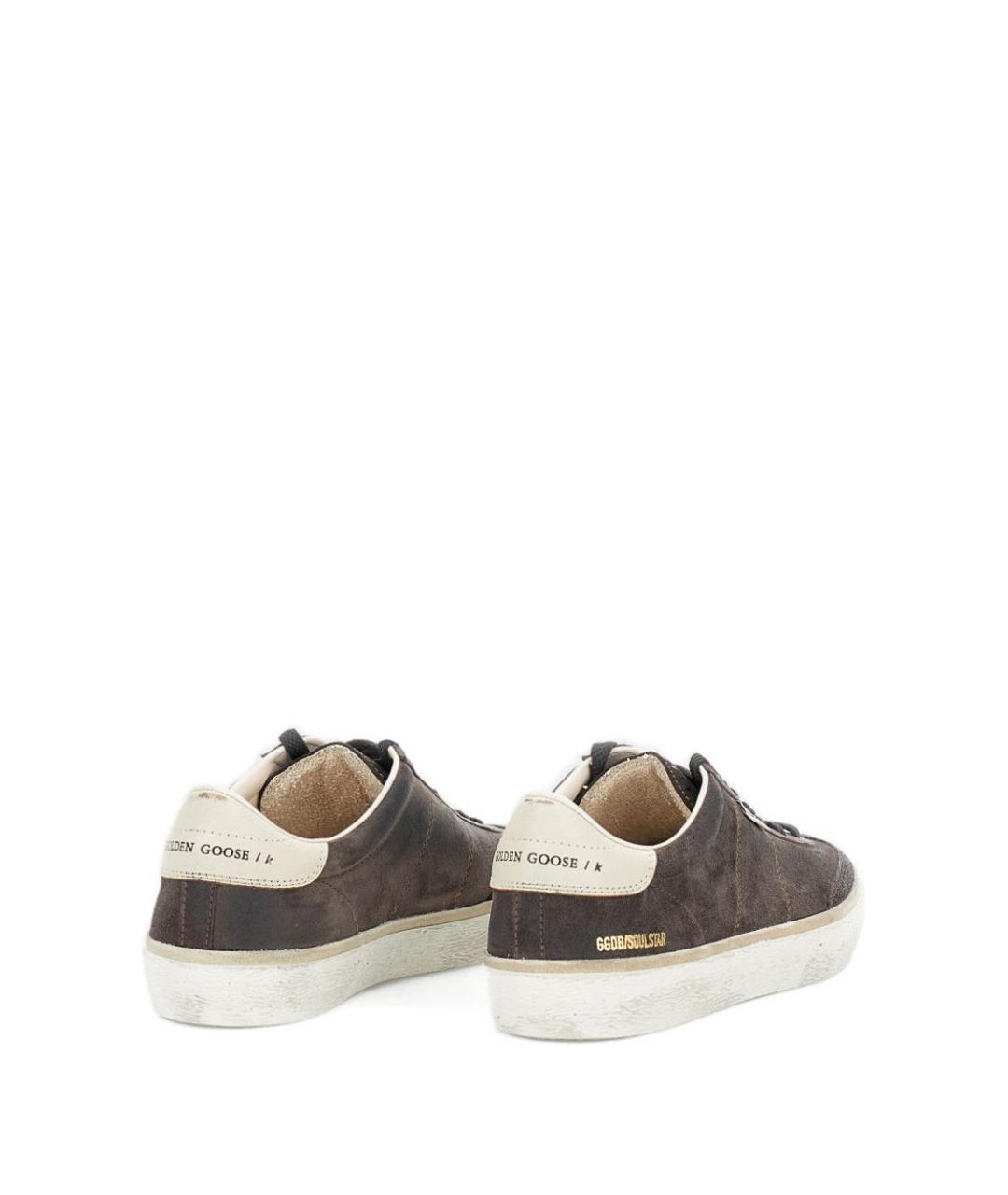 GOLDEN GOOSE DELUXE BRAND Серые кожаные низкие кроссовки / кеды, фото 2