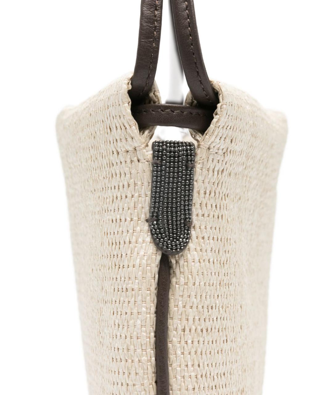 BRUNELLO CUCINELLI Бежевая сумка через плечо, фото 4