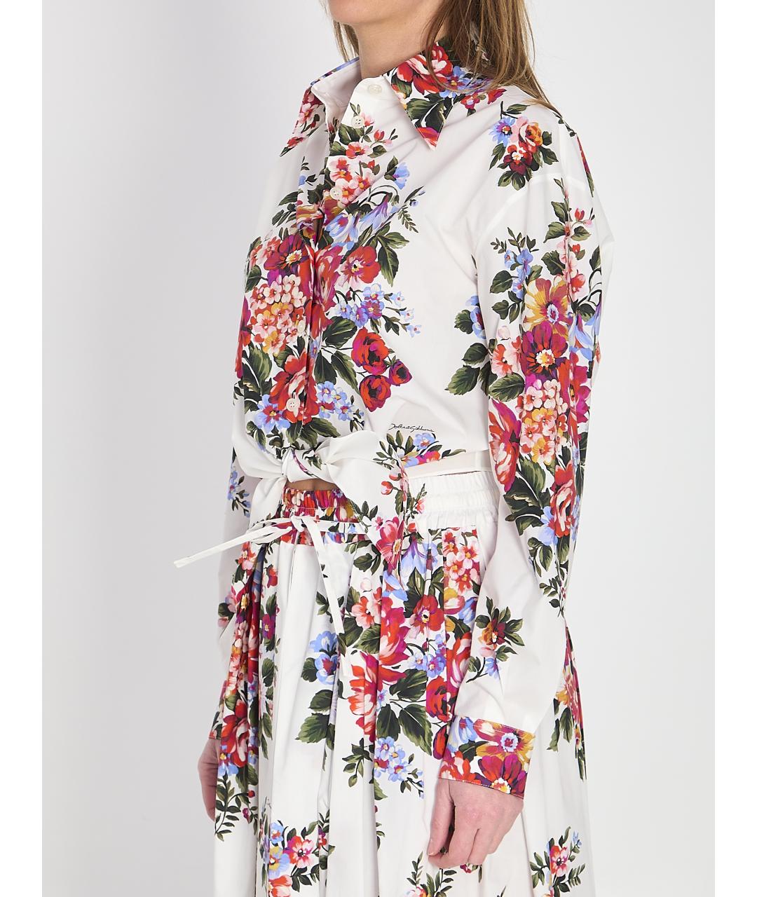DOLCE&GABBANA Белая хлопковая рубашка, фото 2