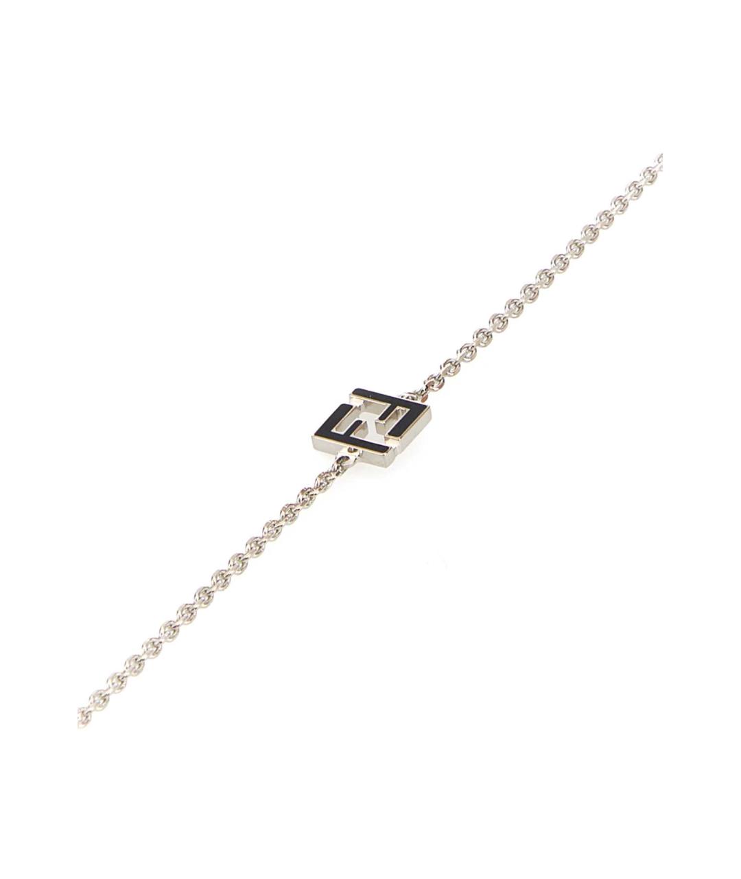 FENDI Серебрянный металлический браслет, фото 2