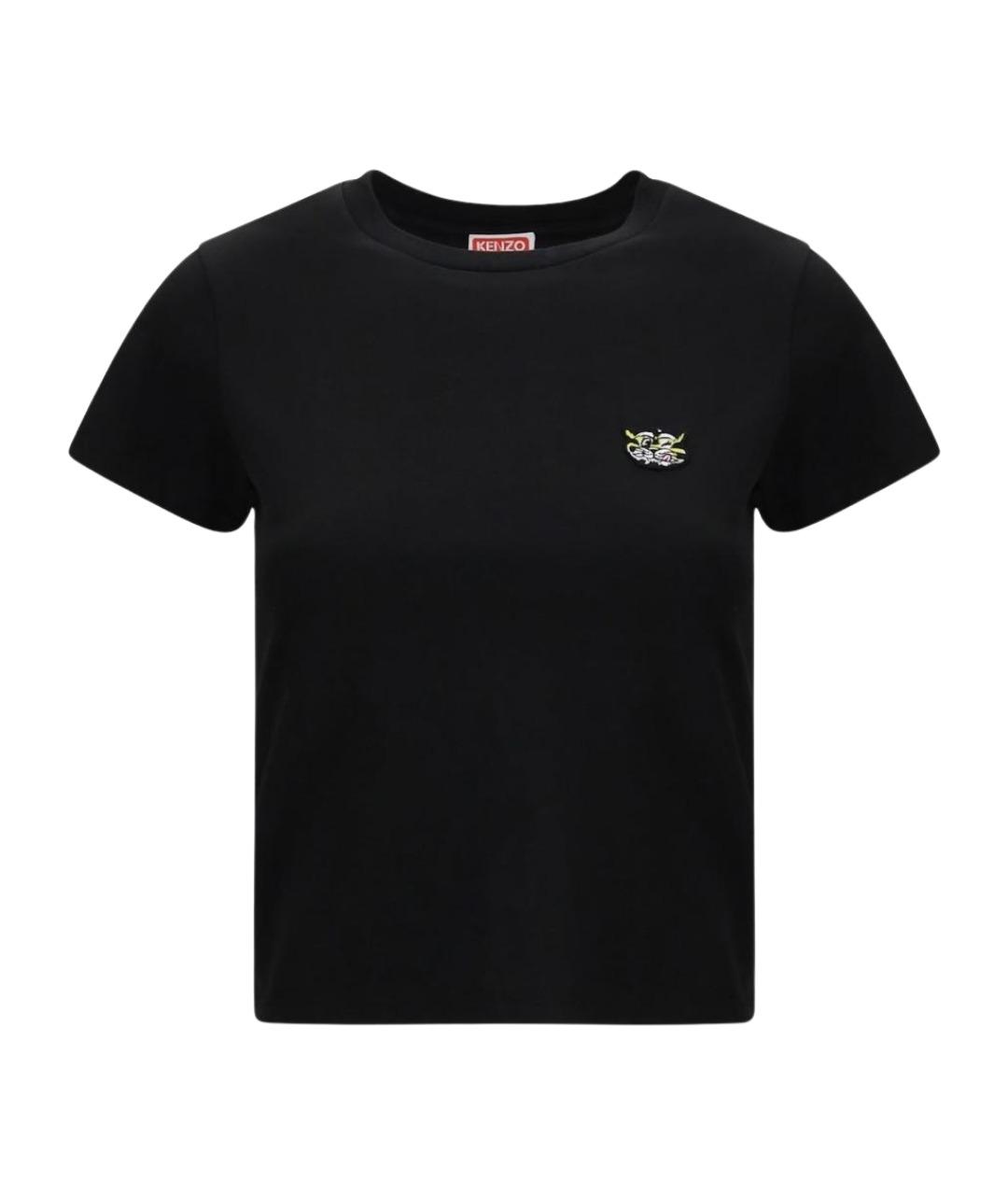 KENZO Черная хлопковая футболка, фото 1