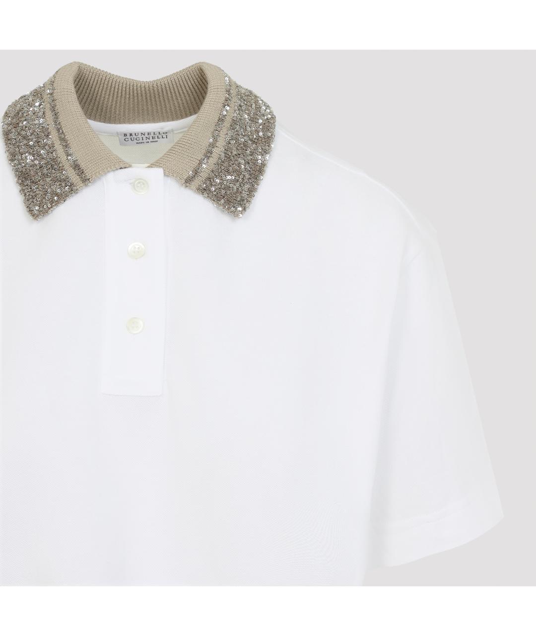 BRUNELLO CUCINELLI Белая хлопковая футболка, фото 4