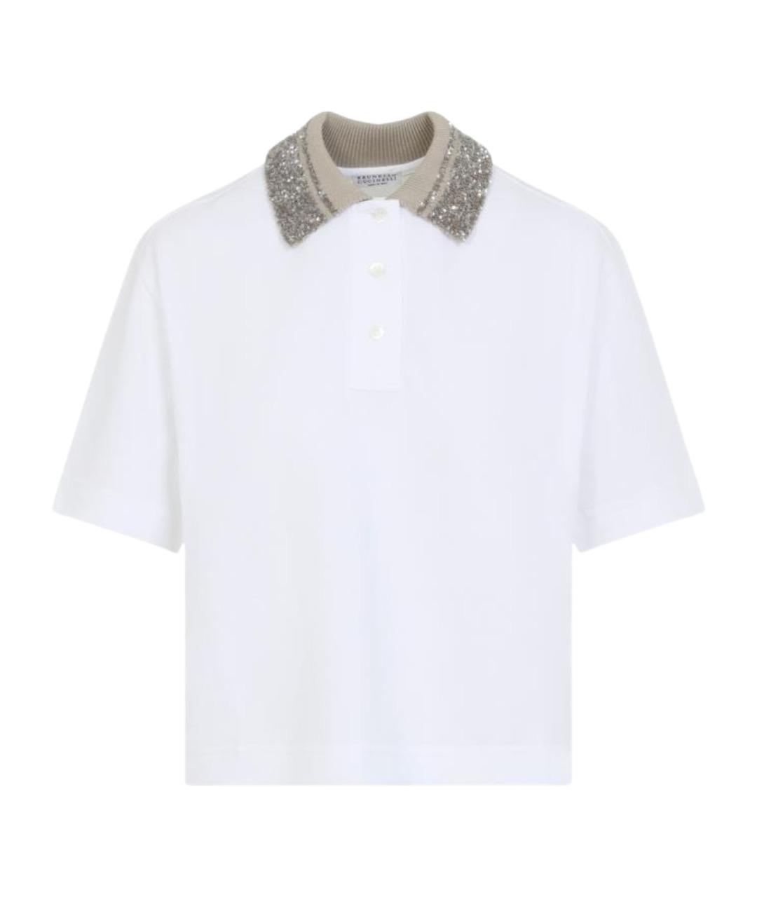 BRUNELLO CUCINELLI Белая хлопковая футболка, фото 1