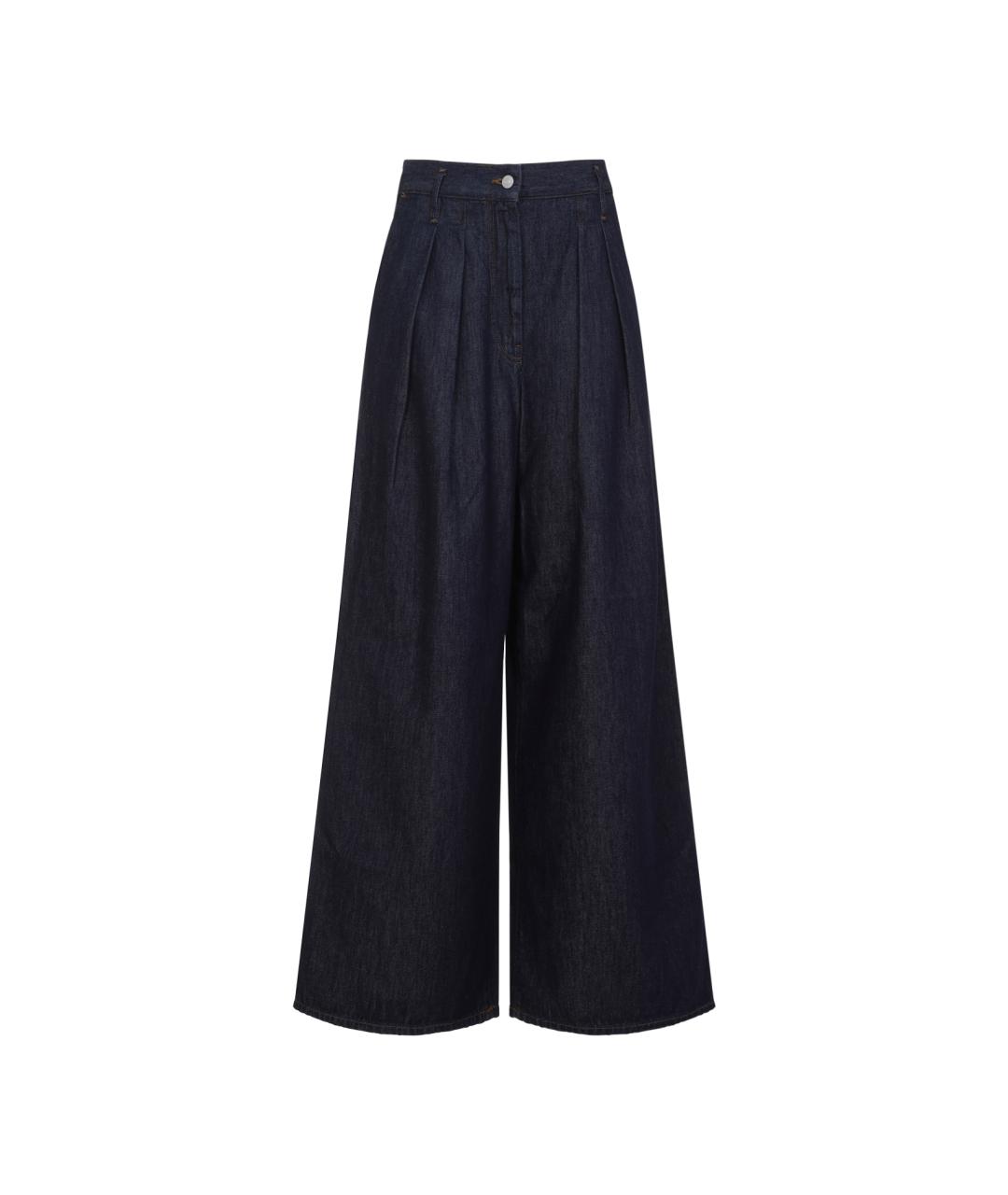 DRIES VAN NOTEN Синие хлопковые прямые джинсы, фото 1