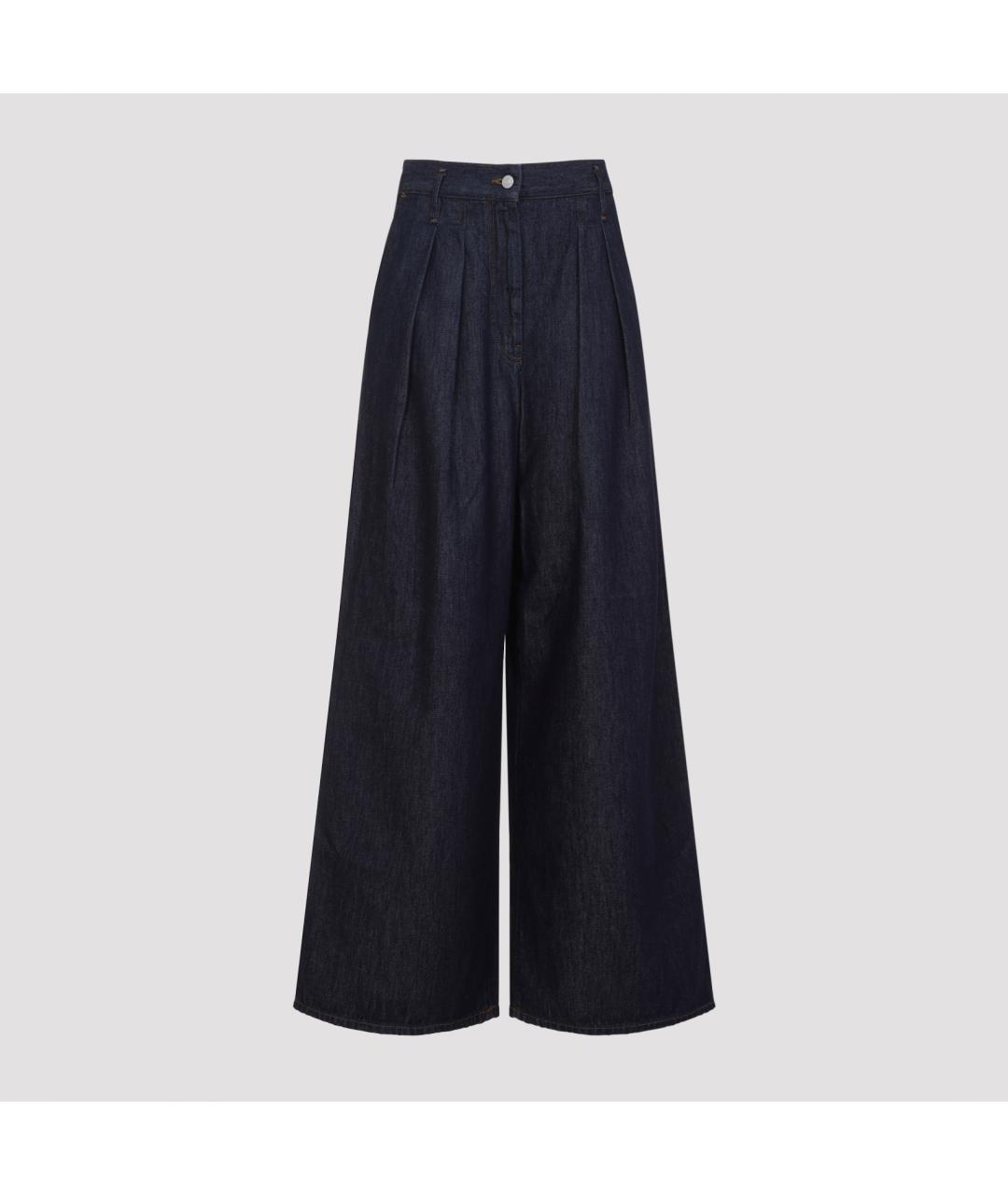 DRIES VAN NOTEN Синие хлопковые прямые джинсы, фото 2