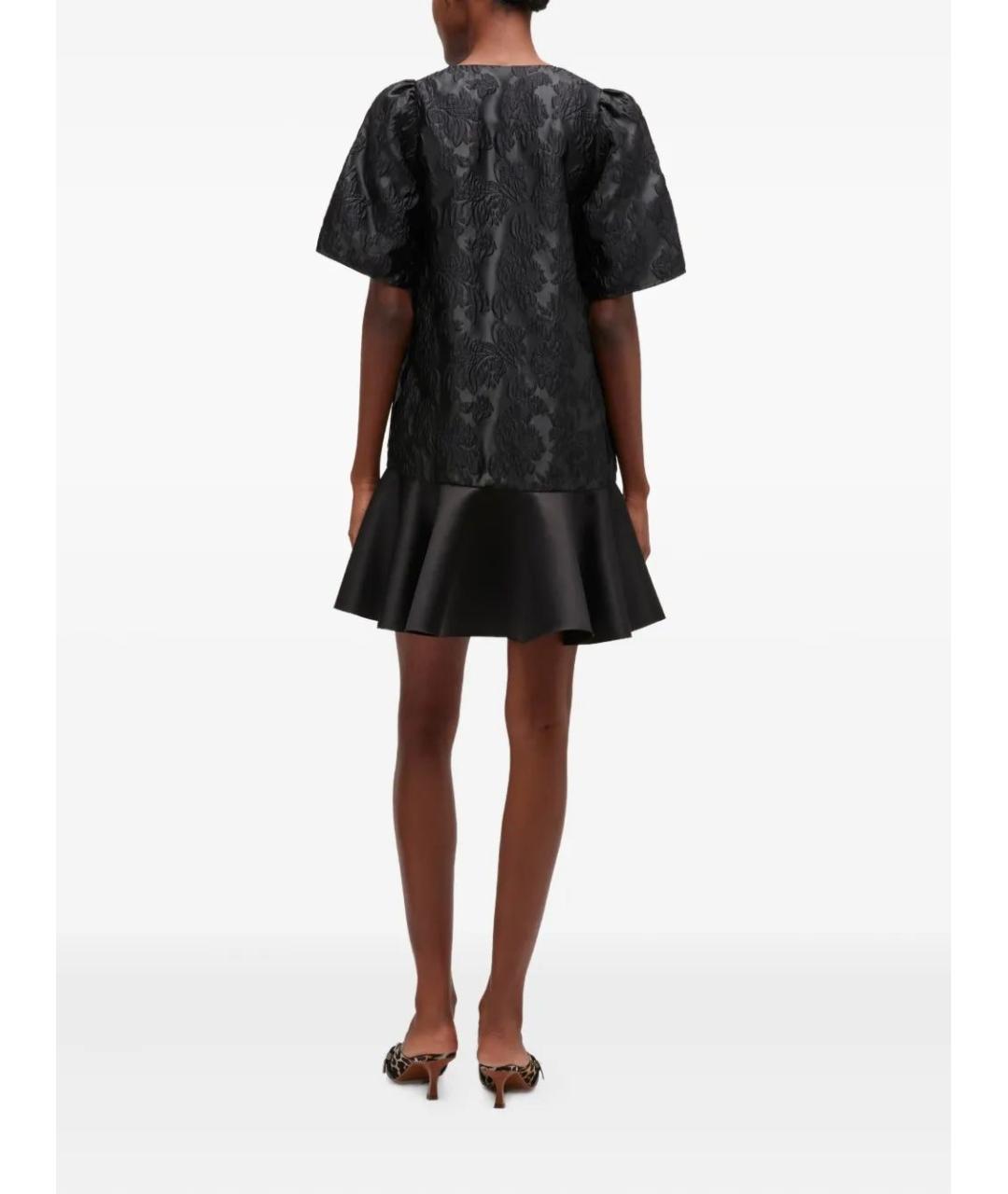 GANNI Черное полиэстеровое коктейльное платье, фото 3