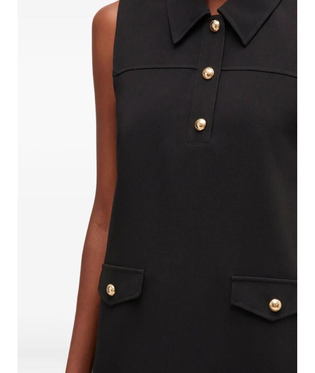 GANNI Черное полиэстеровое повседневное платье, фото 4
