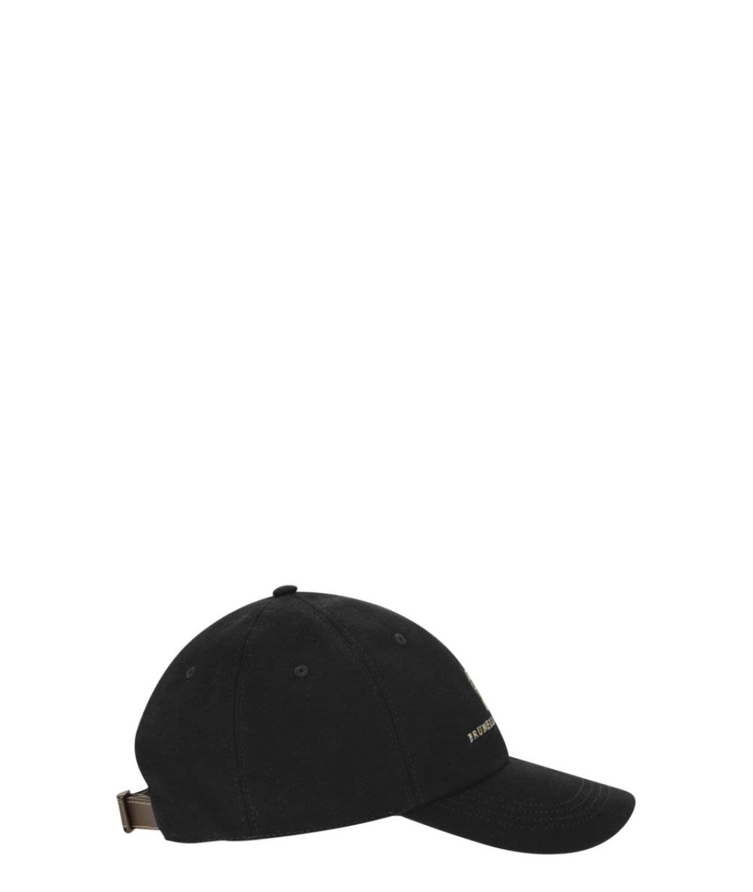 BRUNELLO CUCINELLI Черная хлопковая кепка/бейсболка, фото 3