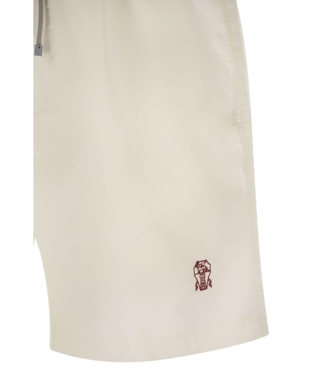 BRUNELLO CUCINELLI Бежевые полиэстеровые плавки, фото 4