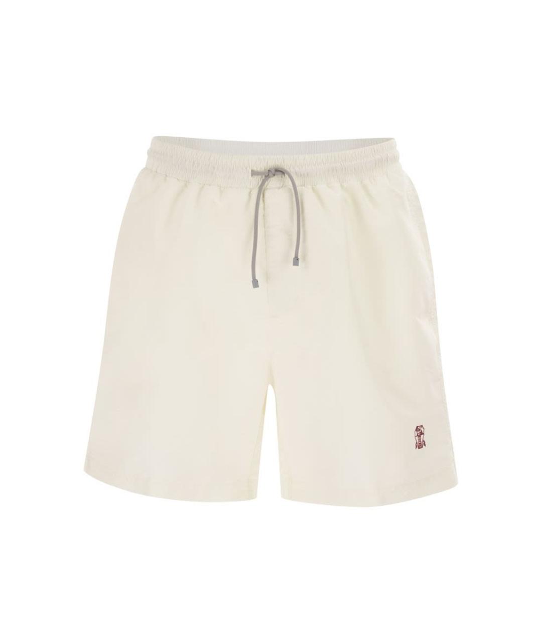 BRUNELLO CUCINELLI Бежевые полиэстеровые плавки, фото 1