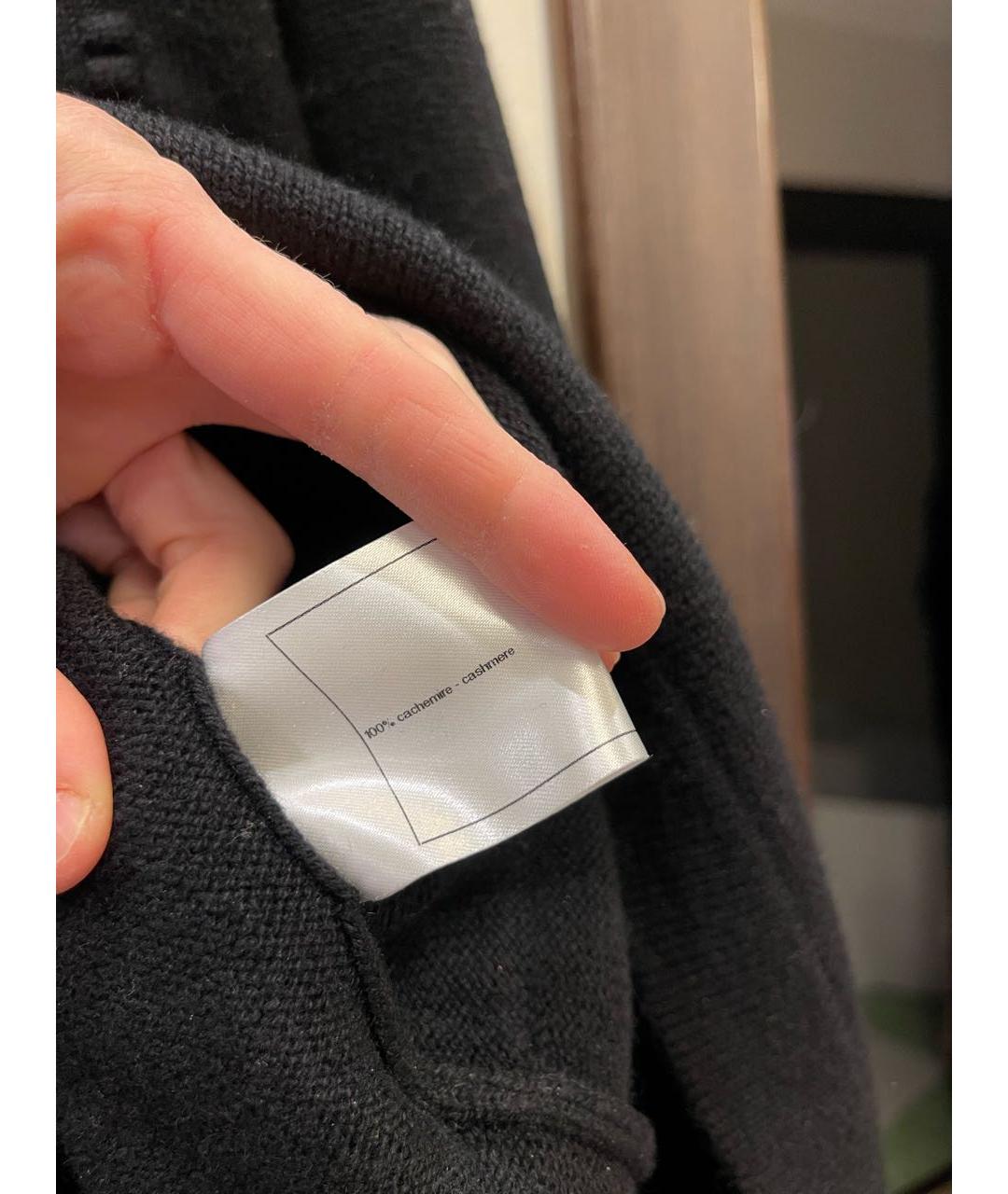 CHANEL Черное кашемировое повседневное платье, фото 3