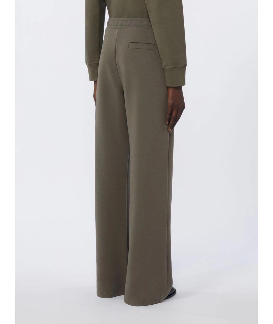 'S MAX MARA Хаки прямые брюки, фото 3