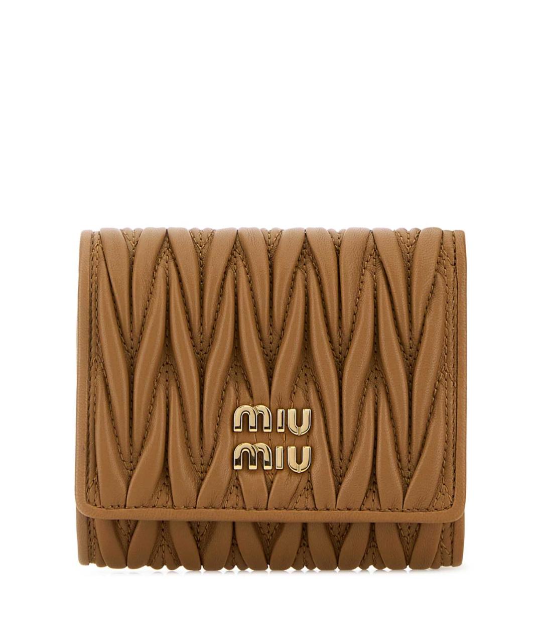 MIU MIU Коричневый кожаный кошелек, фото 1