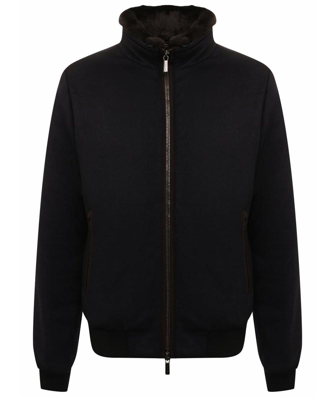 MOORER Черный шерстяной пуховик, фото 1