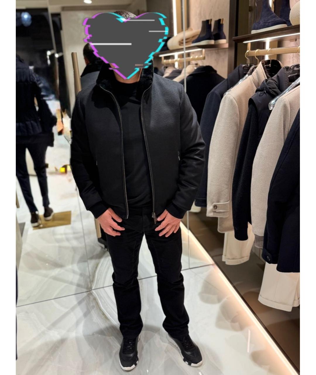 MOORER Черный шерстяной пуховик, фото 4