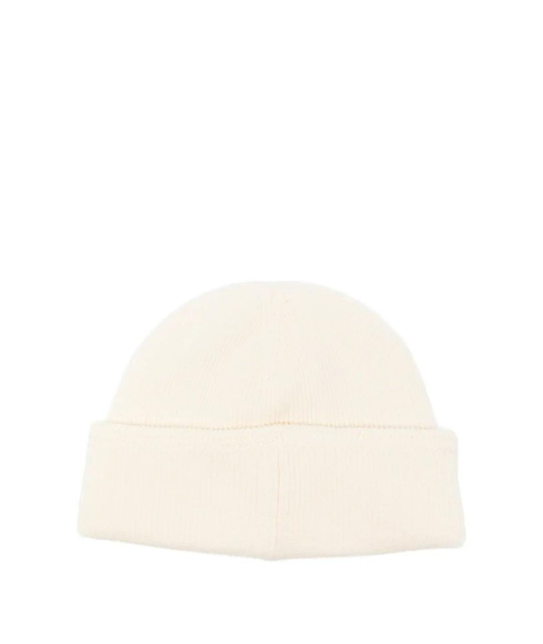STONE ISLAND Белая хлопковая шапка, фото 2