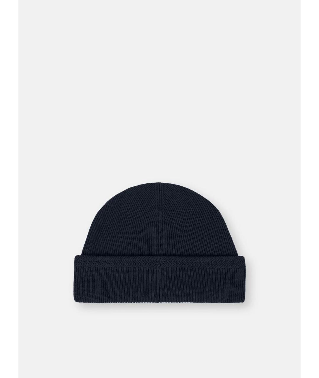 STONE ISLAND Синяя хлопковая шапка, фото 2