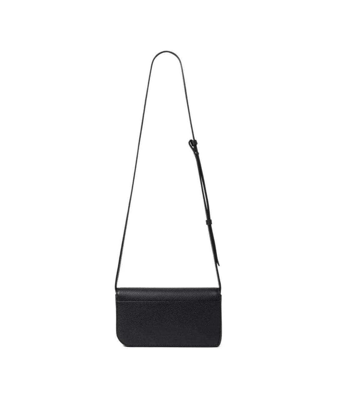 JACQUEMUS Черная кожаная сумка на плечо, фото 2