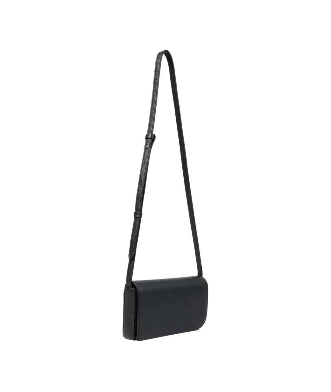 JACQUEMUS Черная кожаная сумка на плечо, фото 3