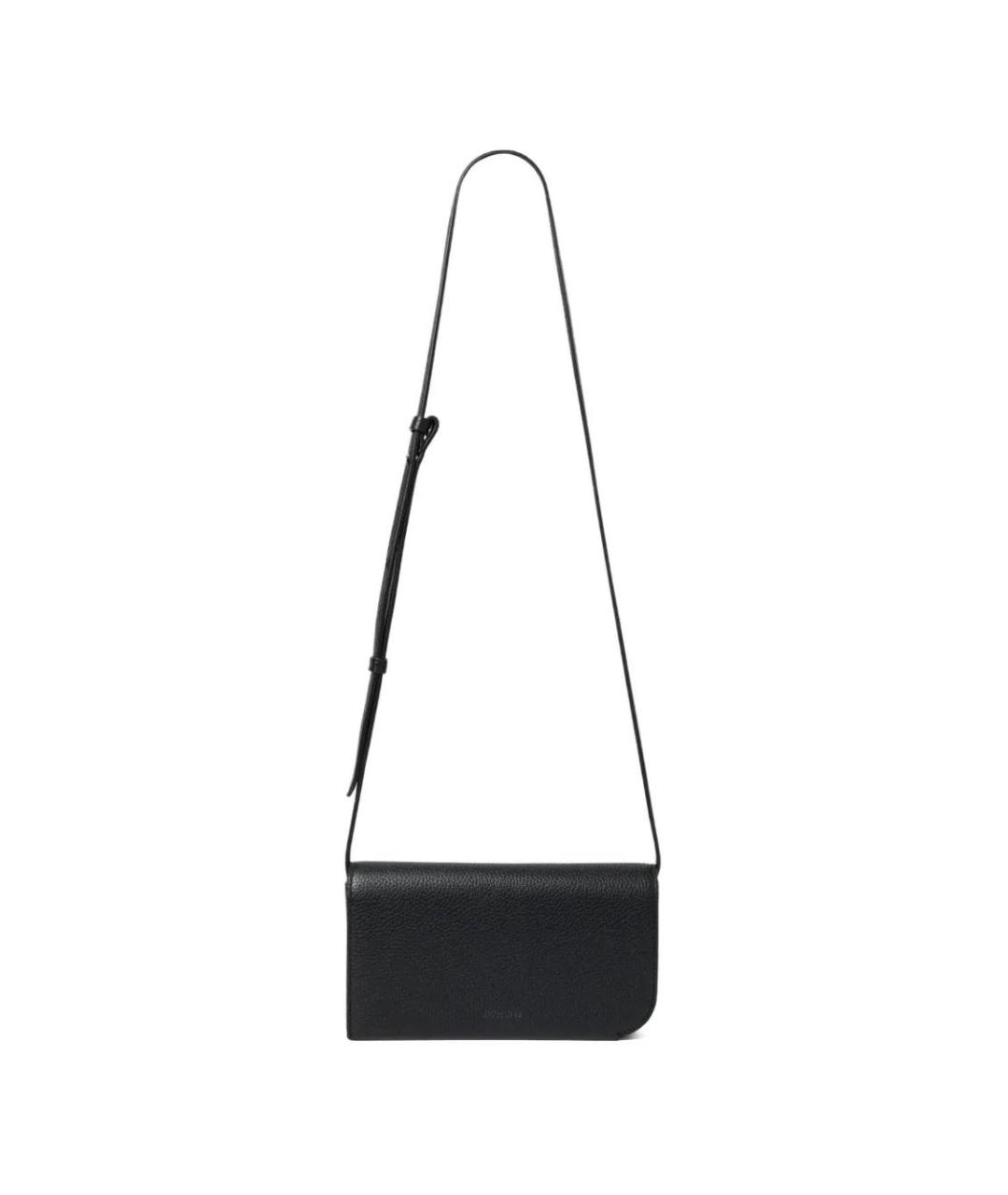 JACQUEMUS Черная кожаная сумка на плечо, фото 1