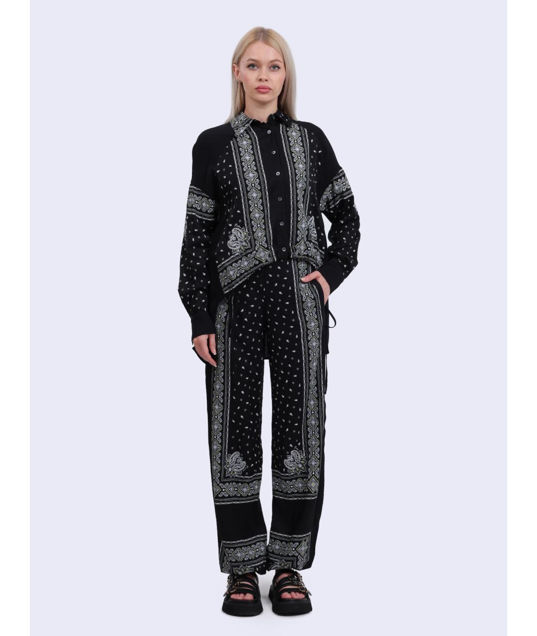 PINKO Черная хлопковая рубашка, фото 2