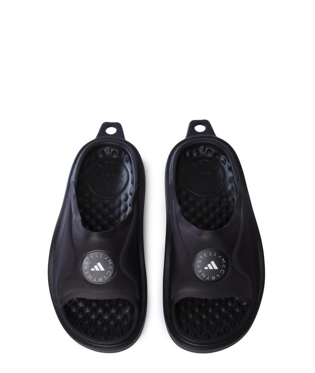 ADIDAS BY STELLA MCCARTNEY Черные шлепанцы, фото 3