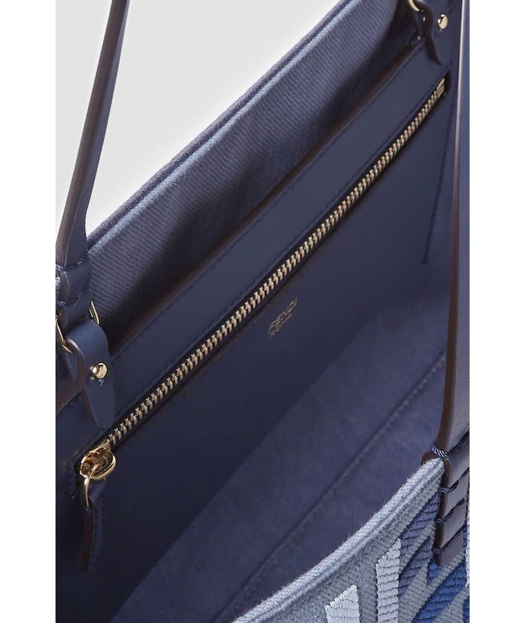 FENDI Синяя сумка тоут, фото 5