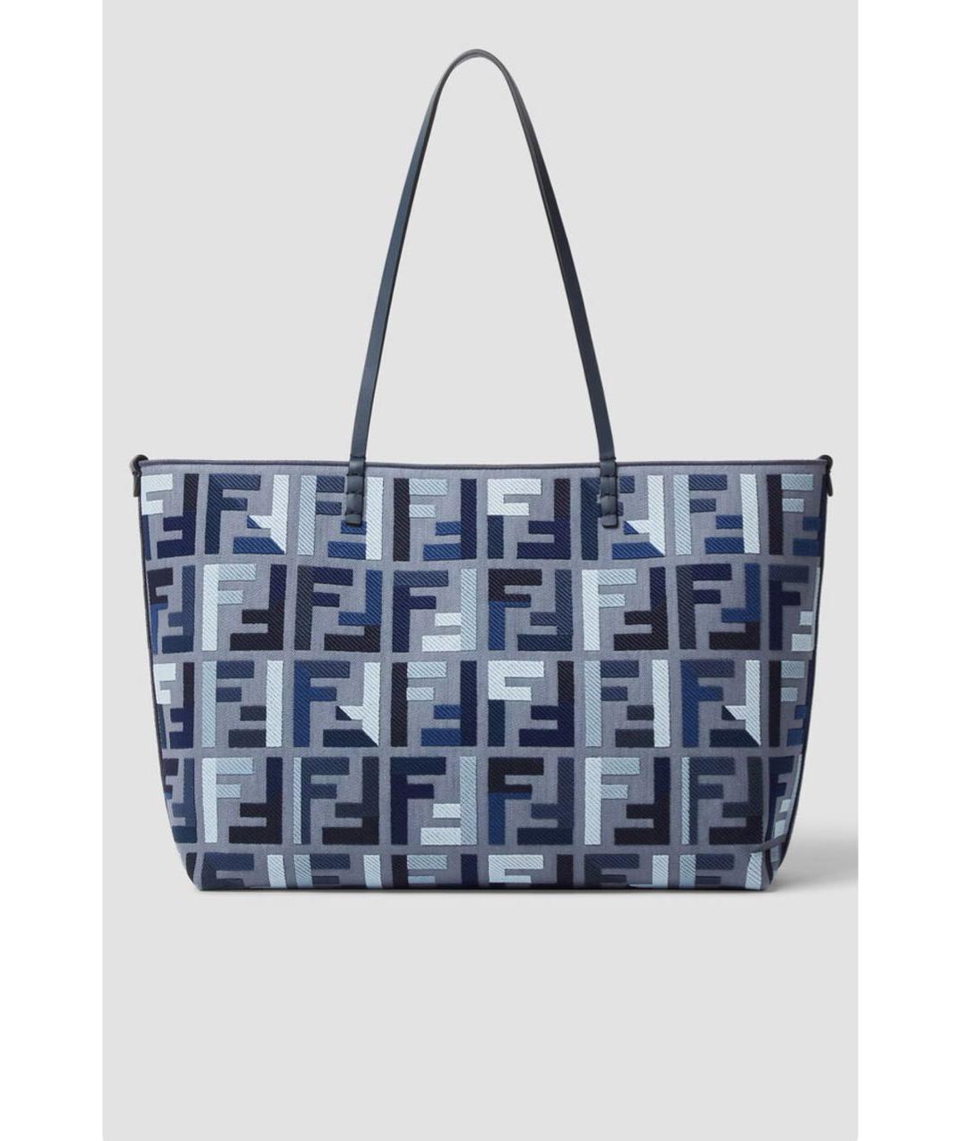 FENDI Синяя сумка тоут, фото 3