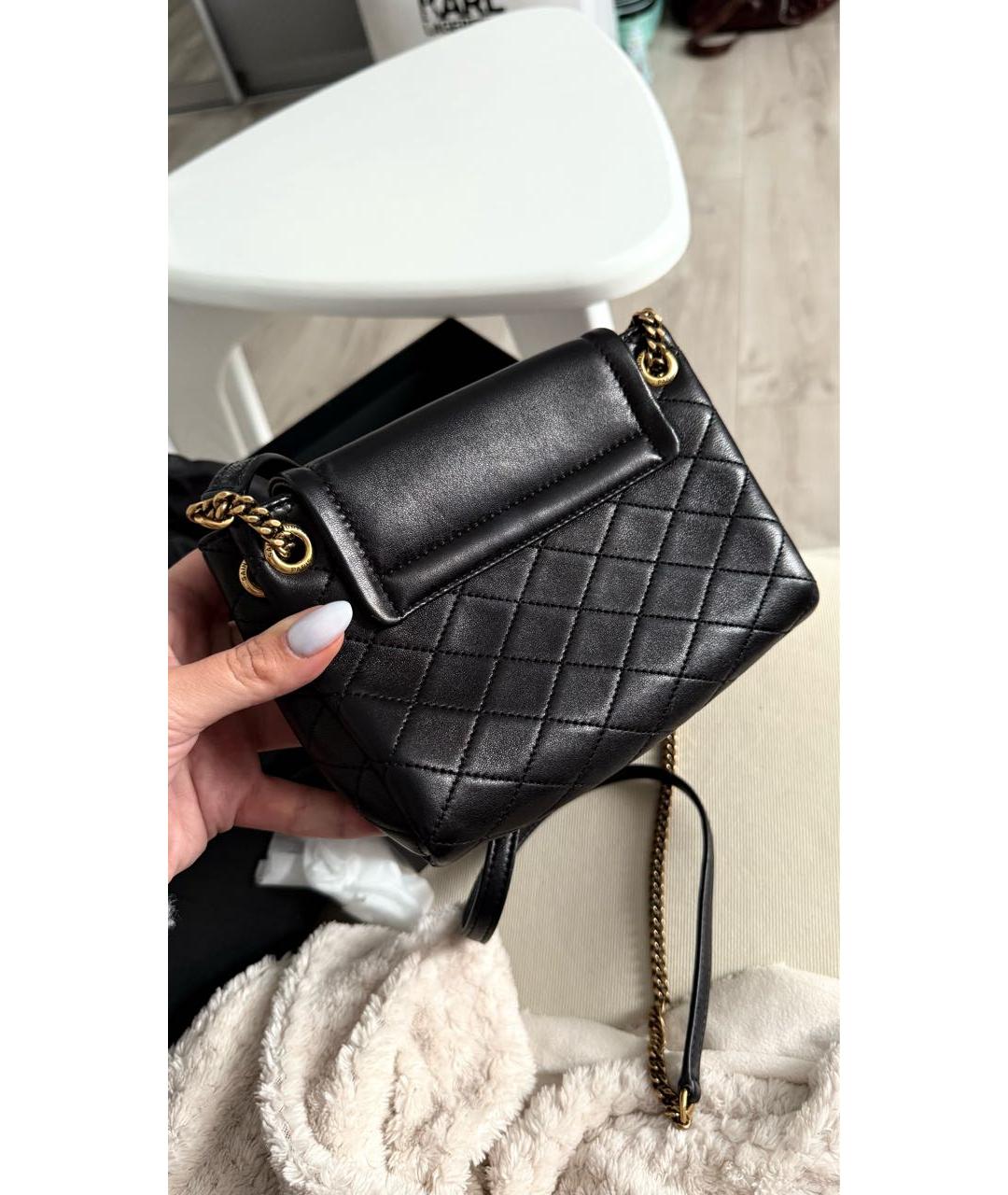 SAINT LAURENT Черная кожаная поясная сумка, фото 4