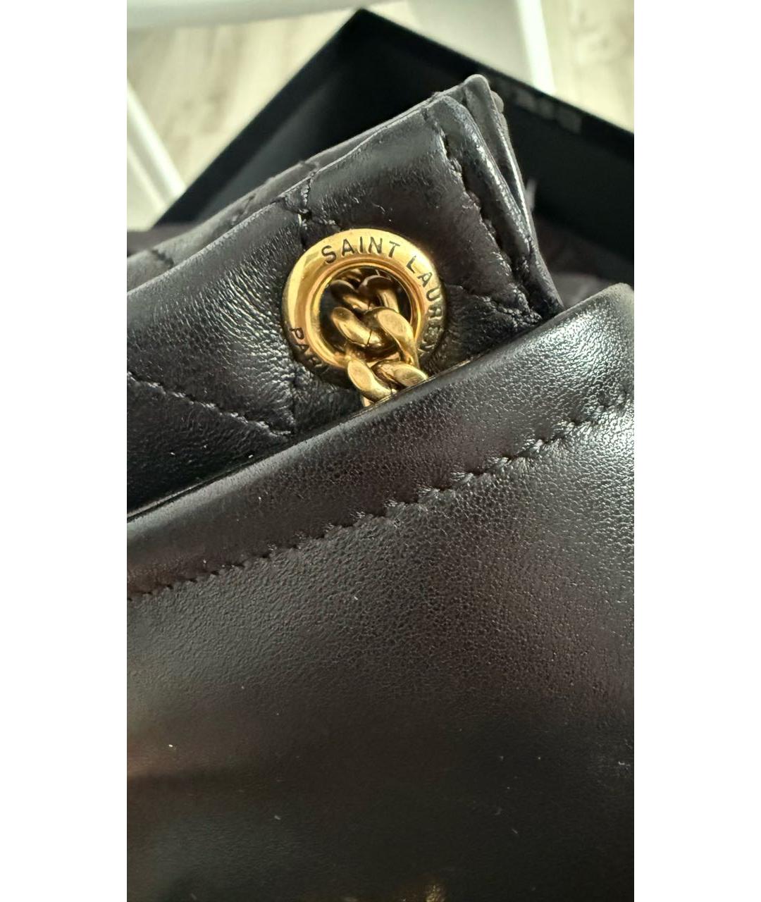 SAINT LAURENT Черная кожаная поясная сумка, фото 6