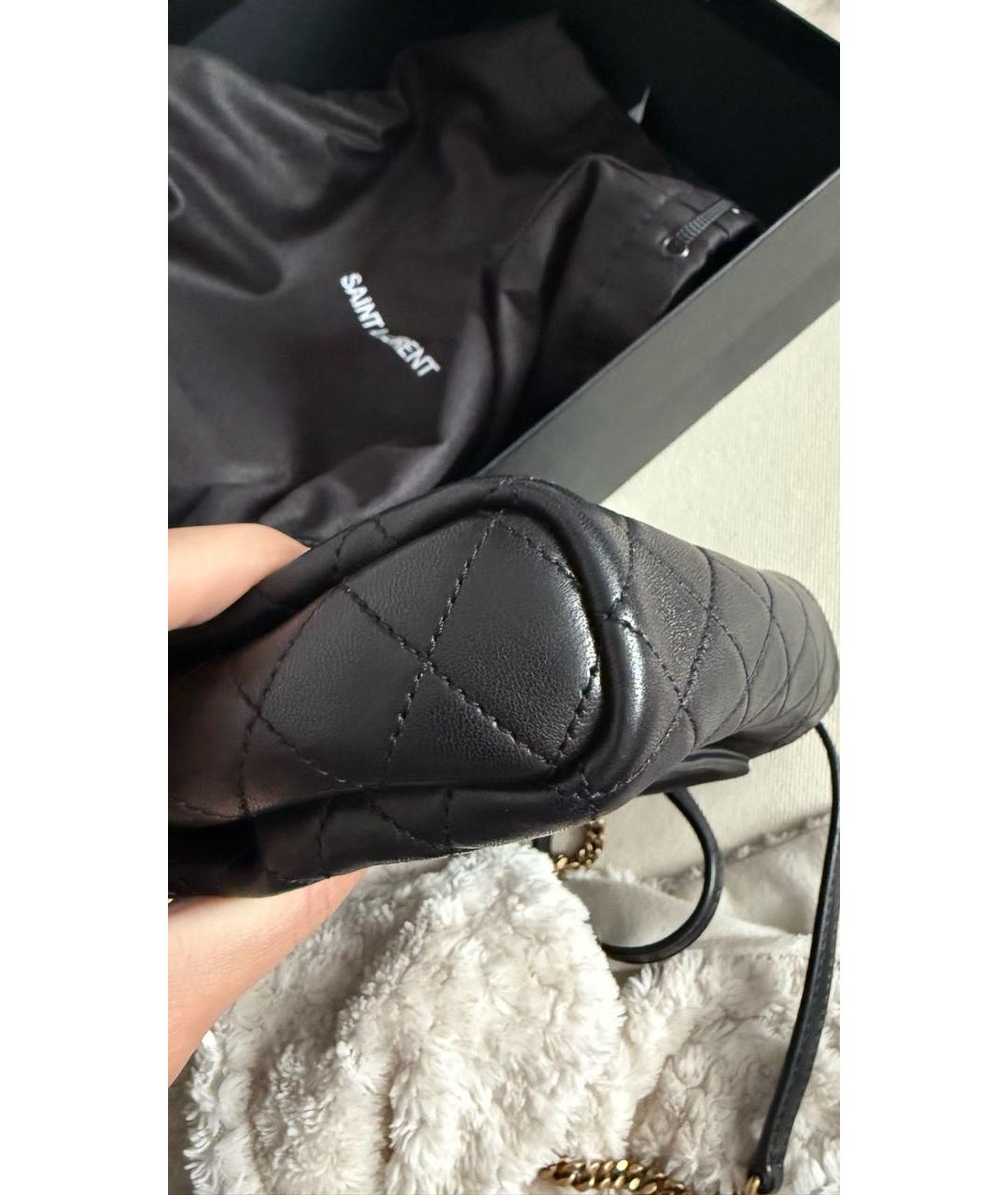 SAINT LAURENT Черная кожаная поясная сумка, фото 5