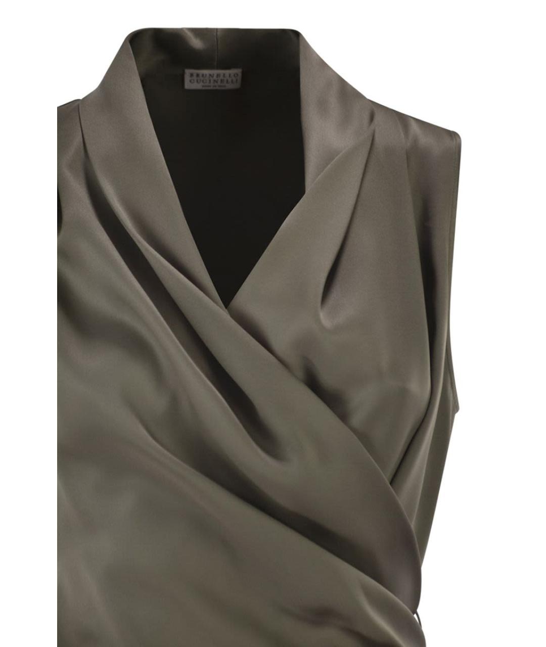 BRUNELLO CUCINELLI Мульти шелковый жилет, фото 4