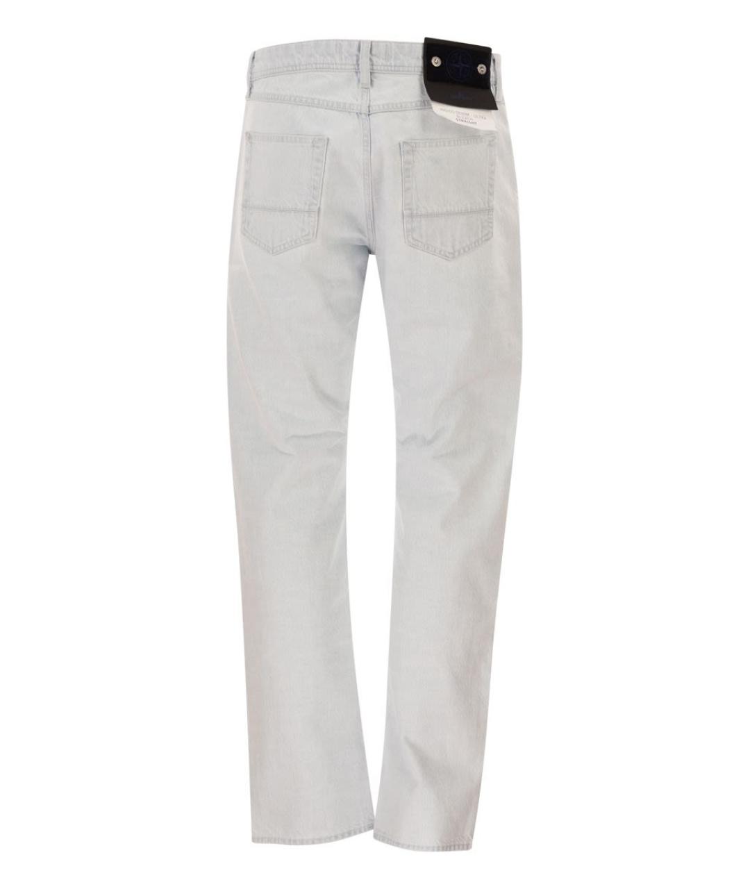 STONE ISLAND Голубые хлопковые джинсы, фото 2