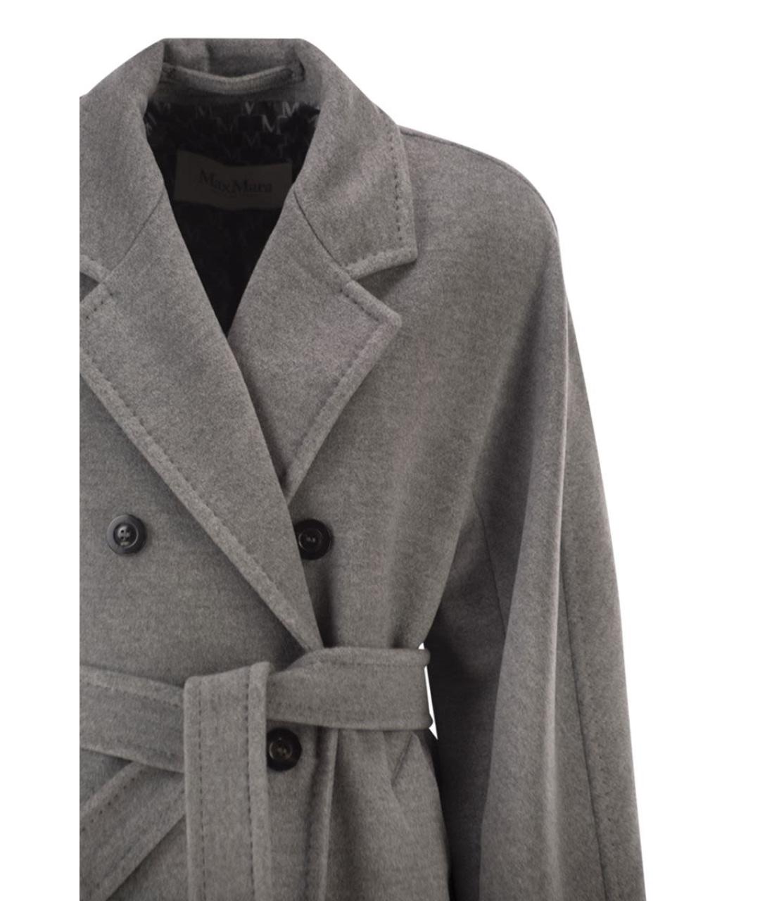MAX MARA Серое шерстяное пальто, фото 4