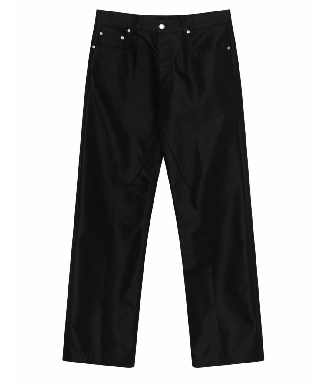 RICK OWENS Черные хлопковые прямые джинсы, фото 1