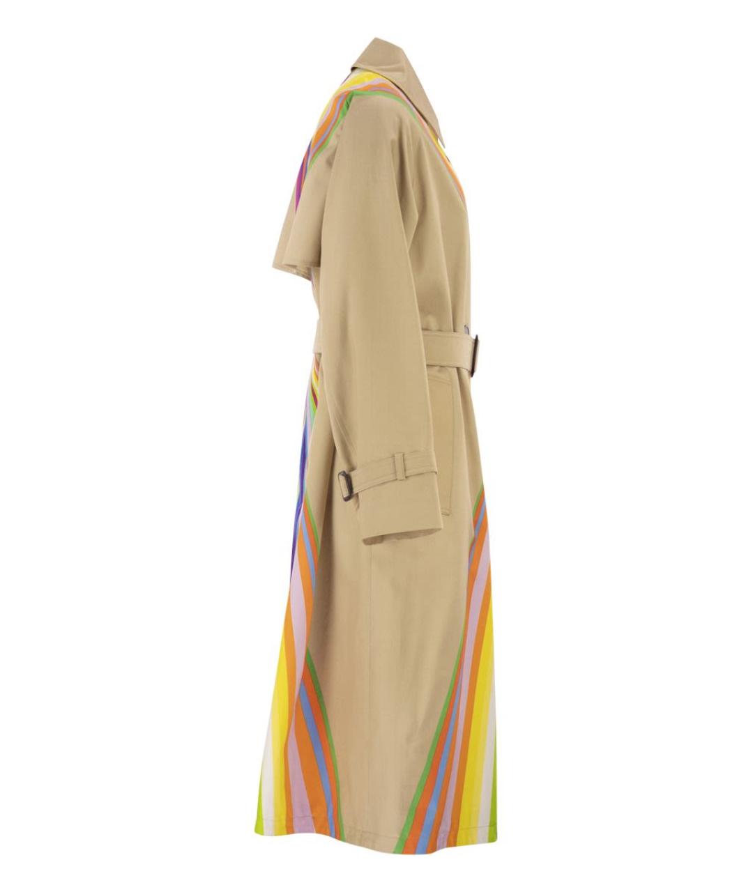 WEEKEND MAX MARA Бежевый хлопковый тренч/плащ, фото 3