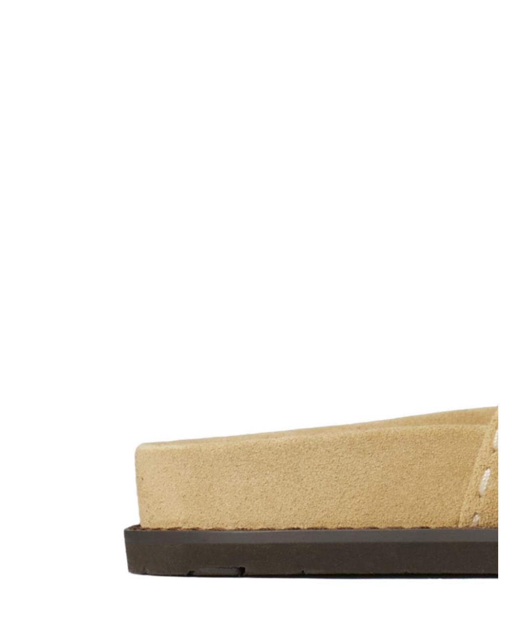 TORY BURCH Бежевые кожаные сандалии, фото 5