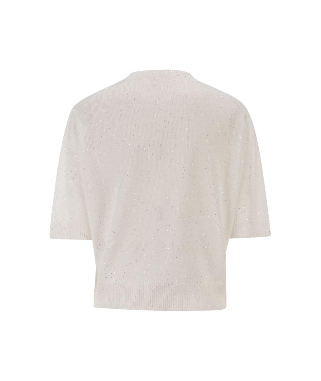 BRUNELLO CUCINELLI Белый льняной джемпер / свитер, фото 2