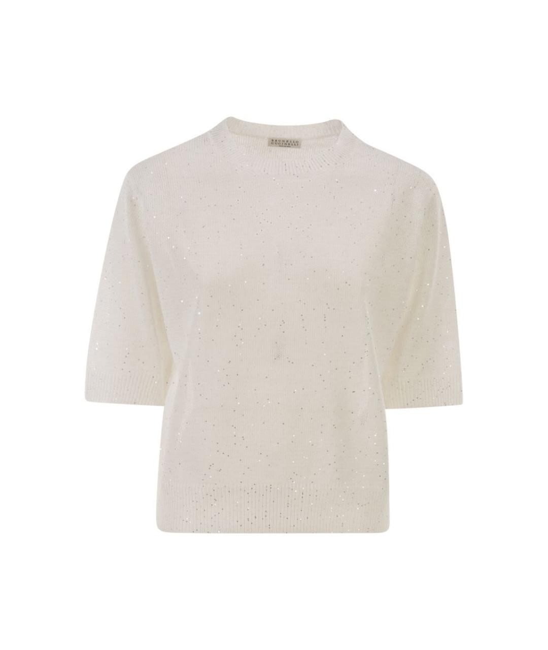 BRUNELLO CUCINELLI Белый льняной джемпер / свитер, фото 1