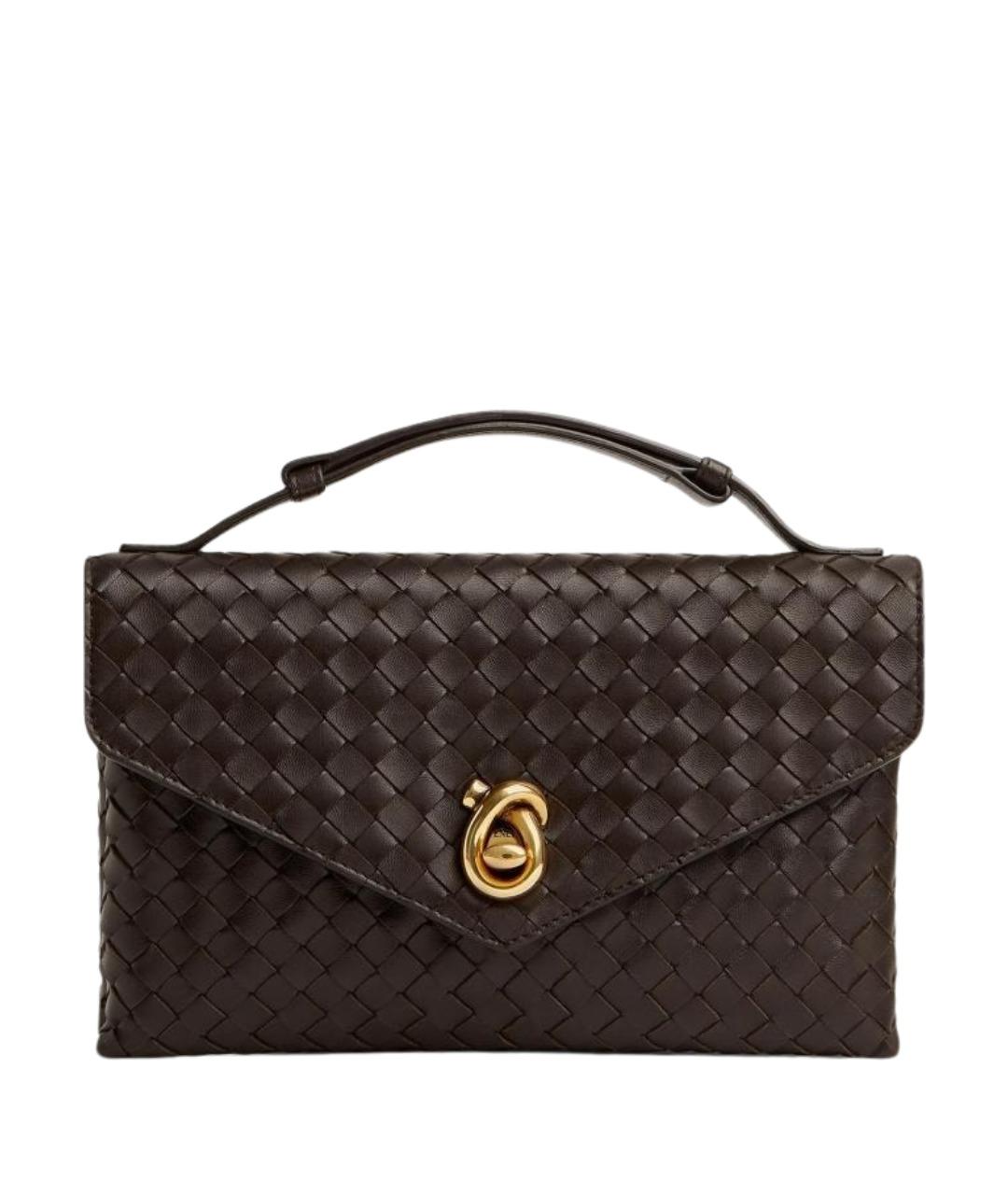 BOTTEGA VENETA Коричневая кожаная сумка с короткими ручками, фото 1