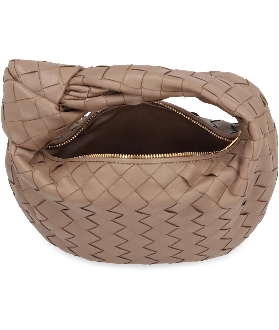 BOTTEGA VENETA Коричневая кожаная сумка с короткими ручками, фото 5