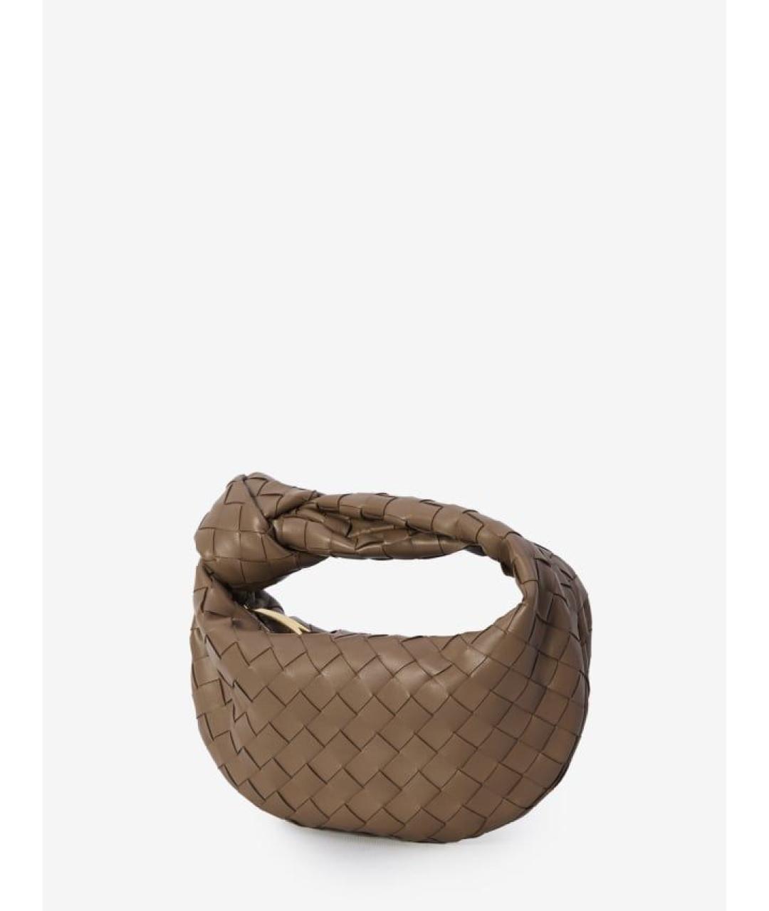 BOTTEGA VENETA Коричневая кожаная сумка с короткими ручками, фото 2