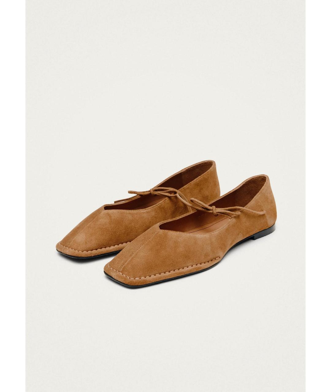 ALOHAS Коричневые замшевые балетки, фото 2