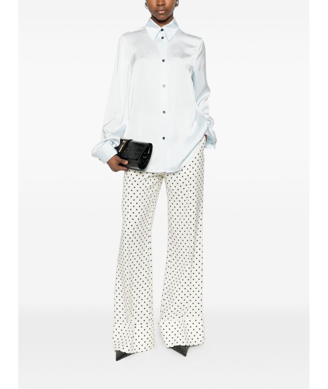 JIL SANDER Голубая вискозная рубашка, фото 3