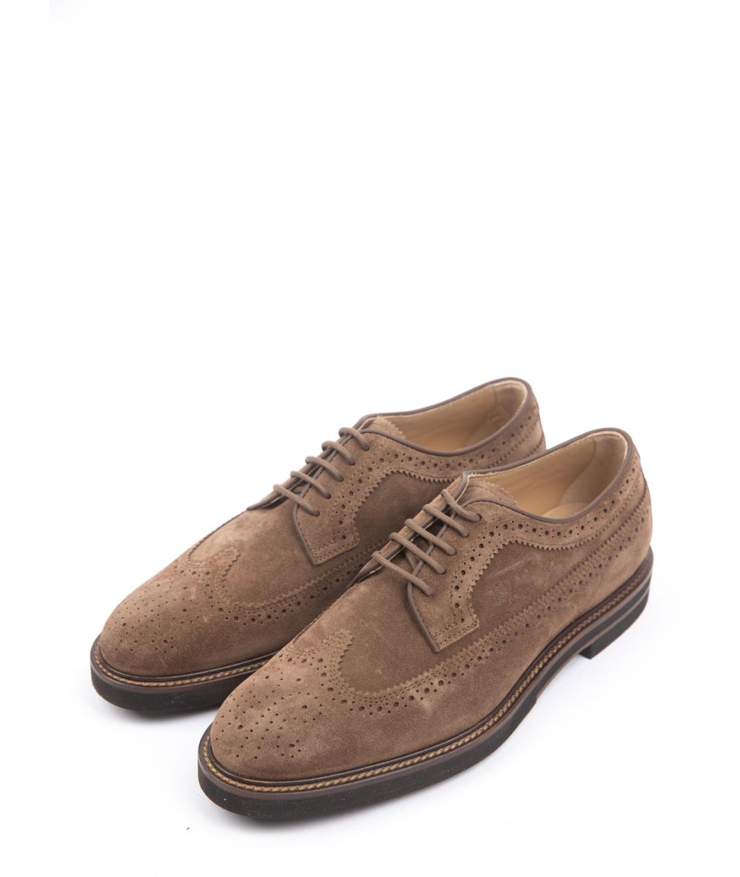 TOD'S Коричневые замшевые туфли, фото 2